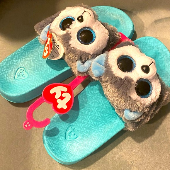 New TY Plush Flip Flop Sandal, Kids Size 1-3 - Picture 2 of 8